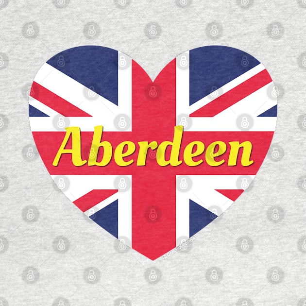 Aberdeen Scotland UK British Flag Heart by DPattonPD